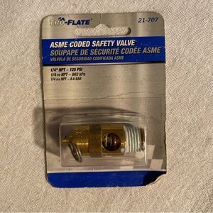 -Tru-Flate 21-707 1/4” NPT 125 PSI Asme Coded Safety Valve